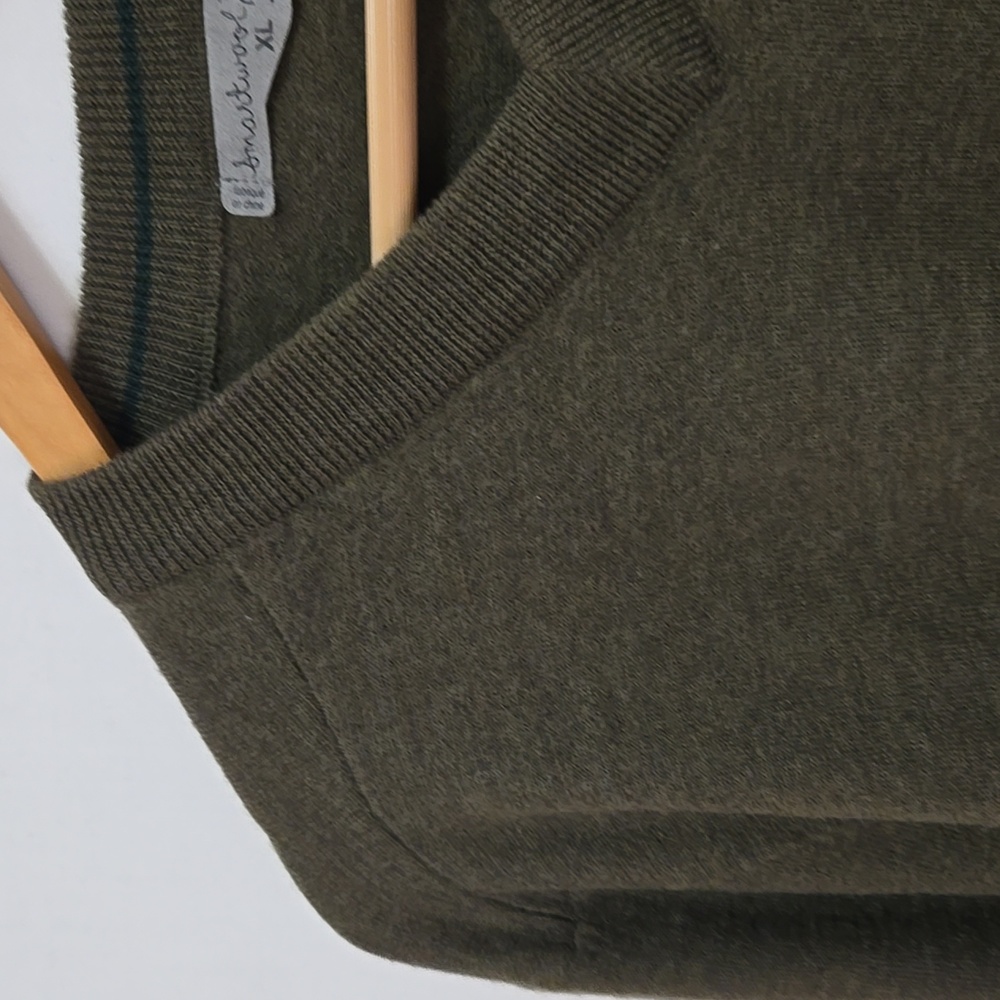 Smartwool Men's V-neck Sweater Size XL Olive Green - Picture 3 of 11